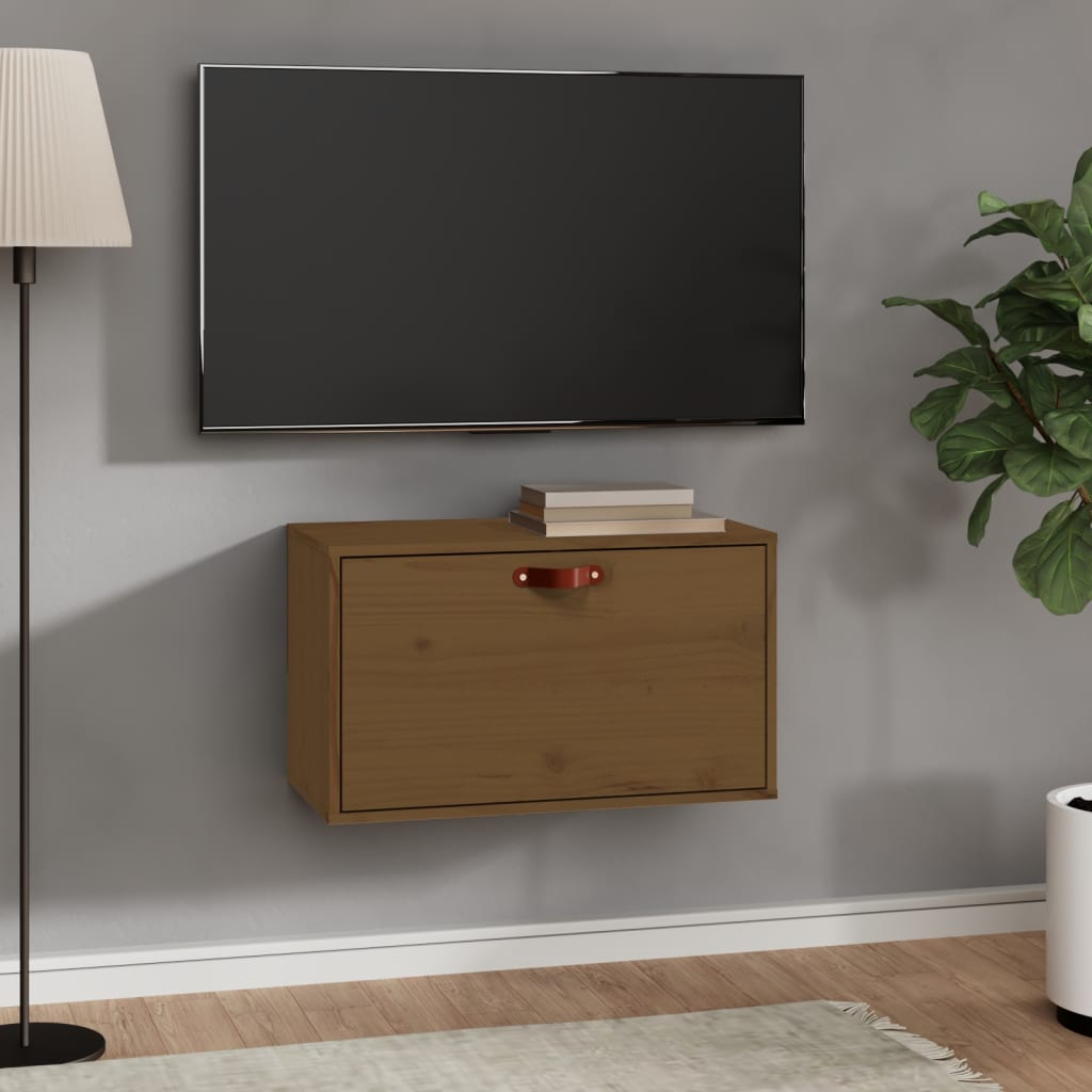 Armoire murale Marron miel 60x30x35 cm Bois de pin massif - XIOS