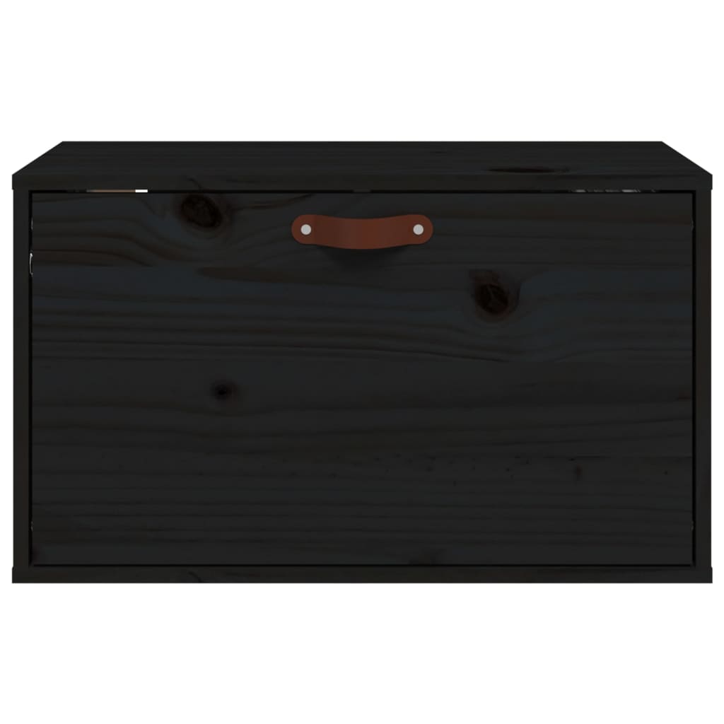 Armoire murale Noir 60x30x35 cm Bois de pin massif - XIOS