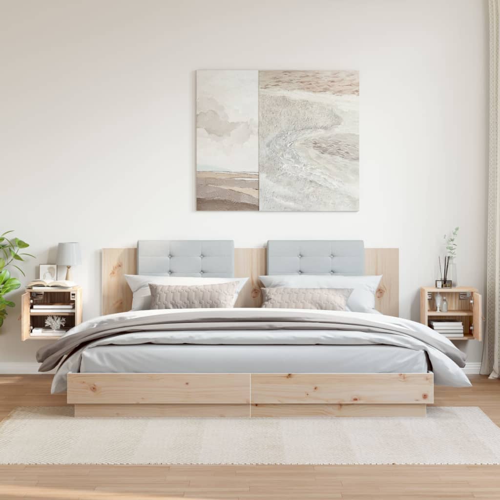 Armoires murales 2 pcs 31,5x30x30 cm Bois de pin massif - XIOS