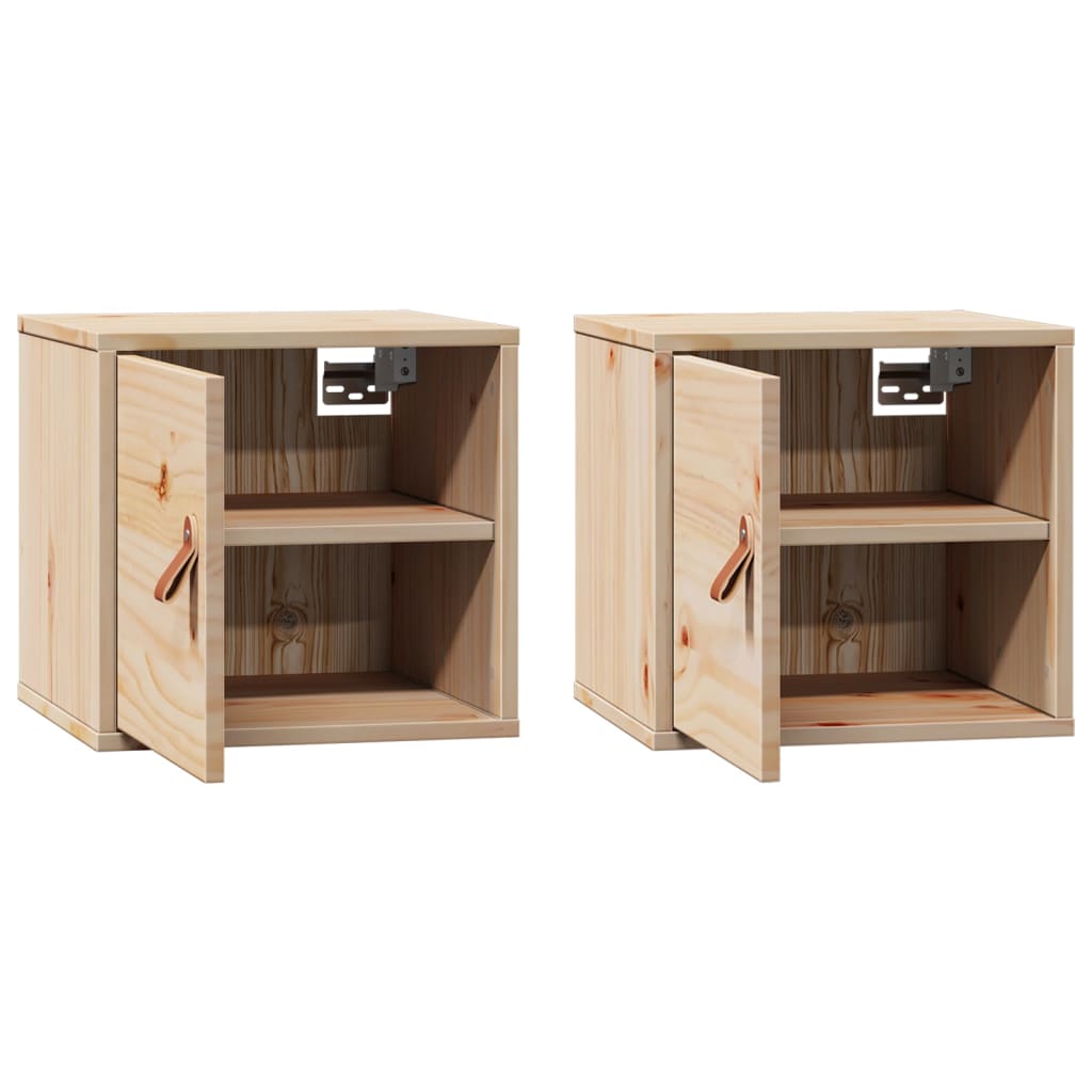 Armoires murales 2 pcs 31,5x30x30 cm Bois de pin massif - XIOS
