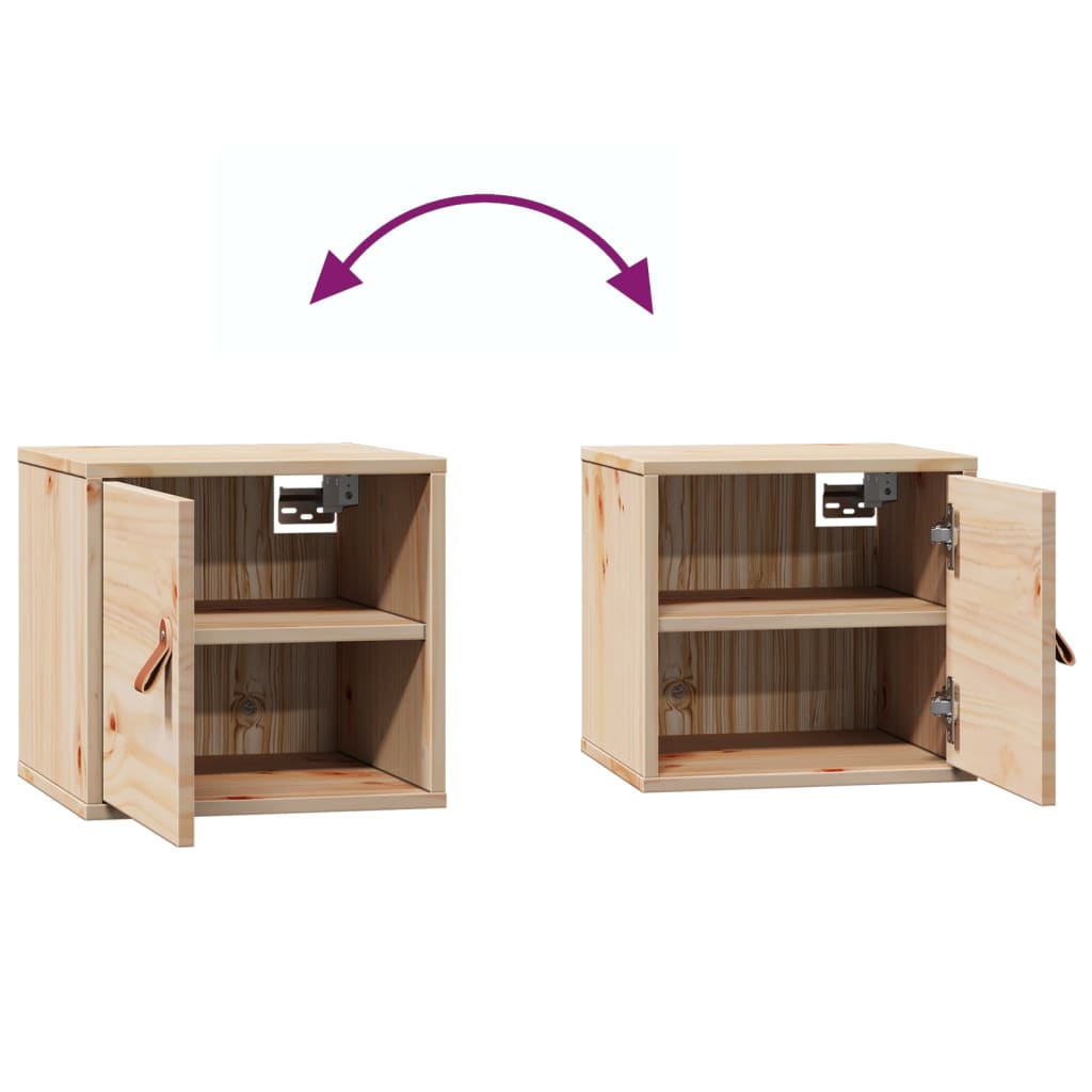Armoires murales 2 pcs 31,5x30x30 cm Bois de pin massif - XIOS