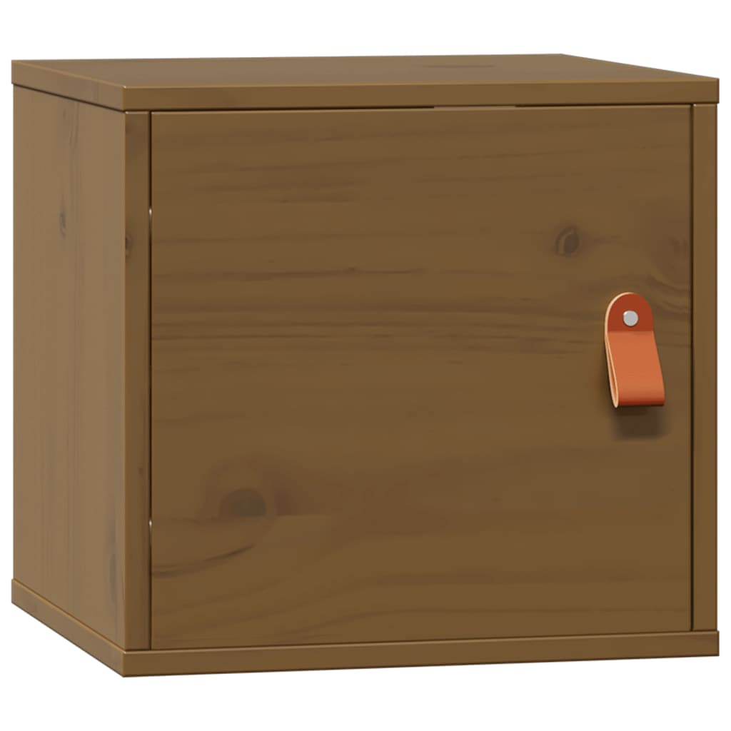 Armoire murale Marron miel 31,5x30x30 cm Bois de pin massif Étagères murales & corniches vidaXL