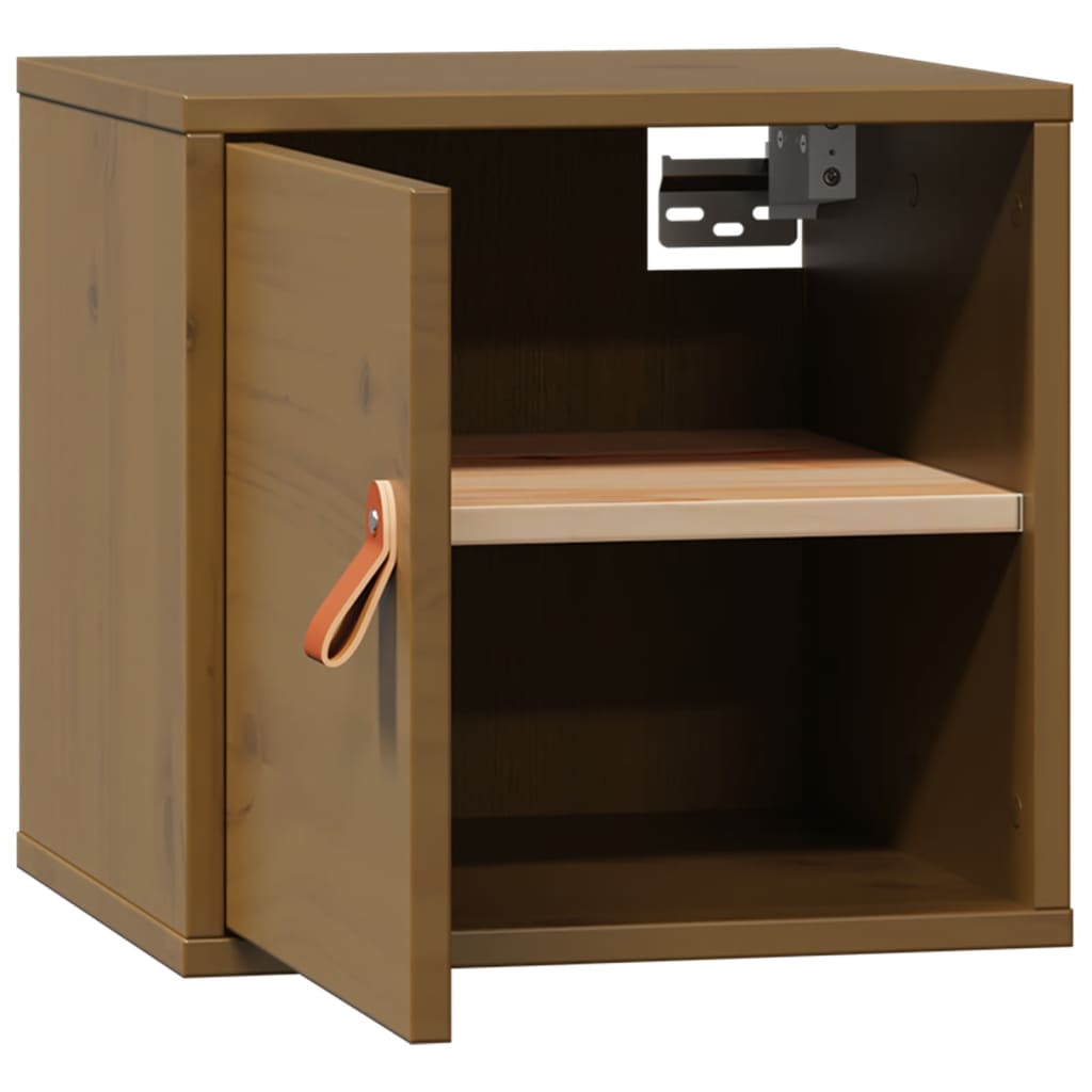 Armoire murale Marron miel 31,5x30x30 cm Bois de pin massif - XIOS