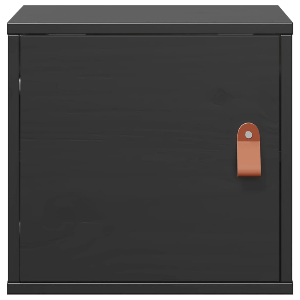 Armoires murales 2 pcs Noir 31,5x30x30 cm Bois de pin massif - XIOS