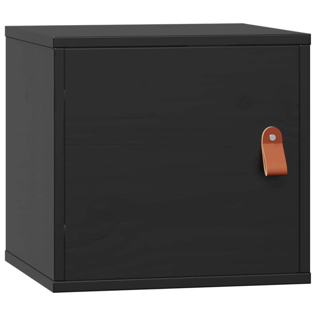 Armoires murales 2 pcs Noir 31,5x30x30 cm Bois de pin massif - XIOS