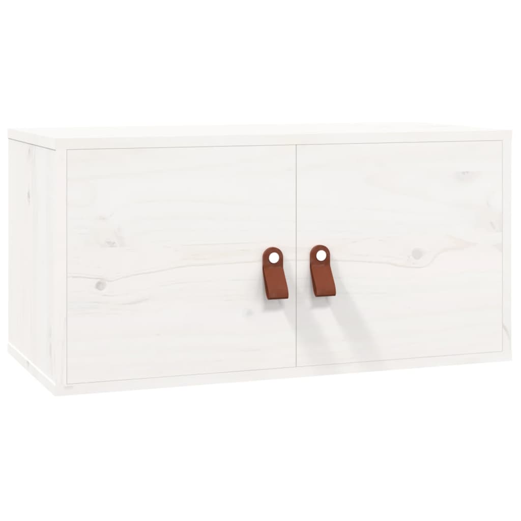 Armoire murale blanc 60x30x30 cm Bois de pin massif - XIOS