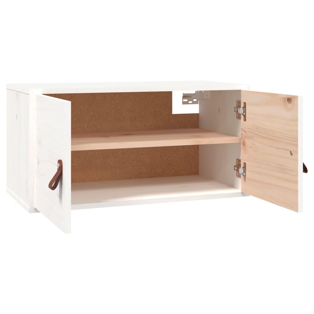 Armoire murale blanc 60x30x30 cm Bois de pin massif - XIOS
