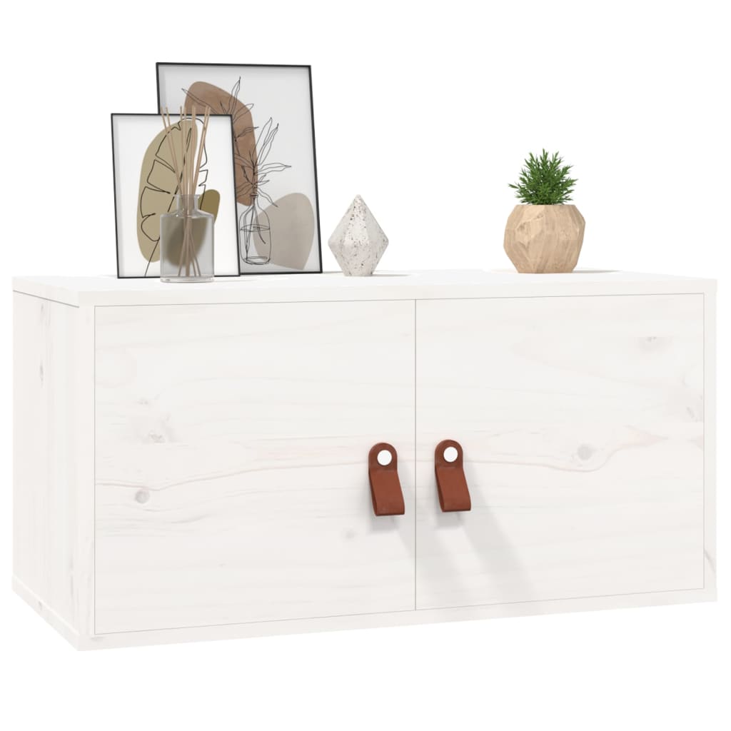 Armoire murale blanc 60x30x30 cm Bois de pin massif - XIOS