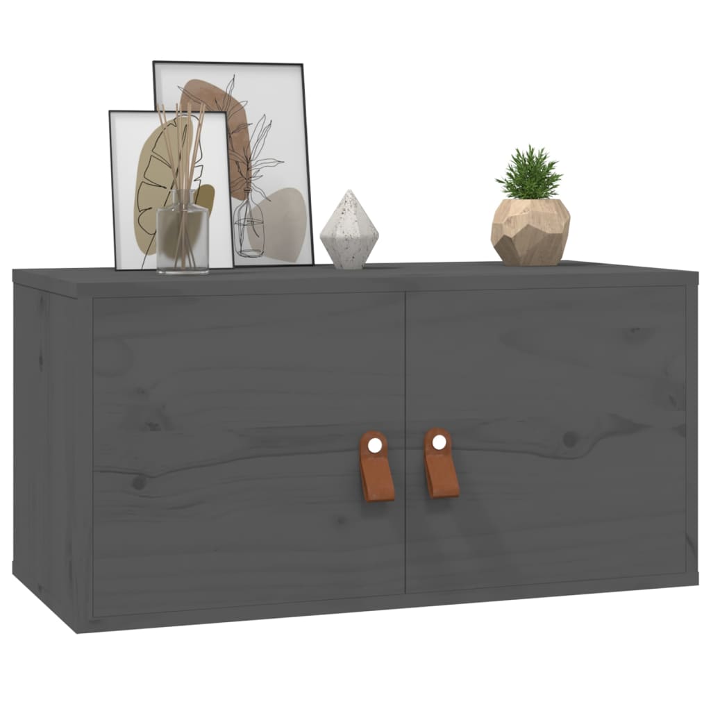 Armoires murales 2 pcs Gris 60x30x30 cm Bois de pin massif - XIOS