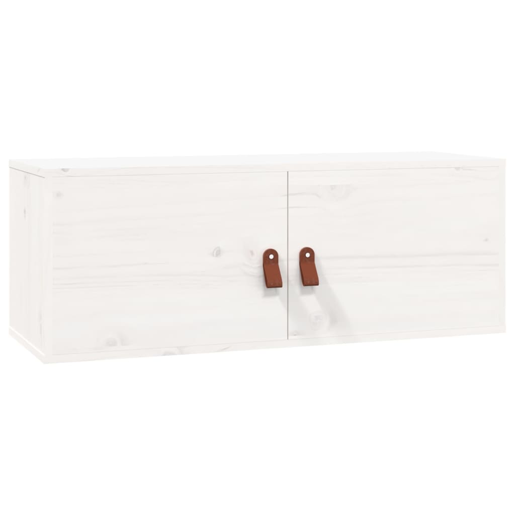 Armoires murales 2 pcs Blanc 80x30x30 cm Bois de pin massif - XIOS