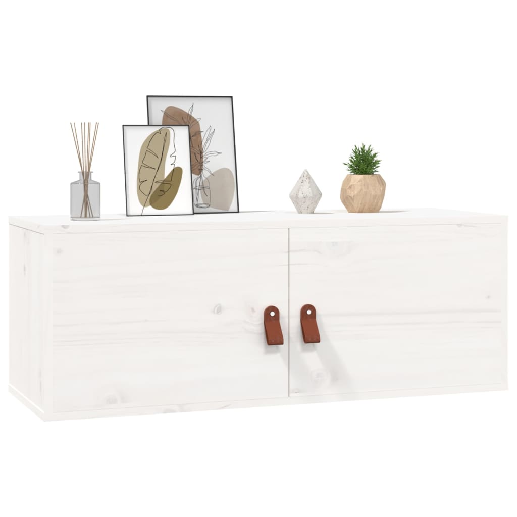 Armoires murales 2 pcs Blanc 80x30x30 cm Bois de pin massif - XIOS