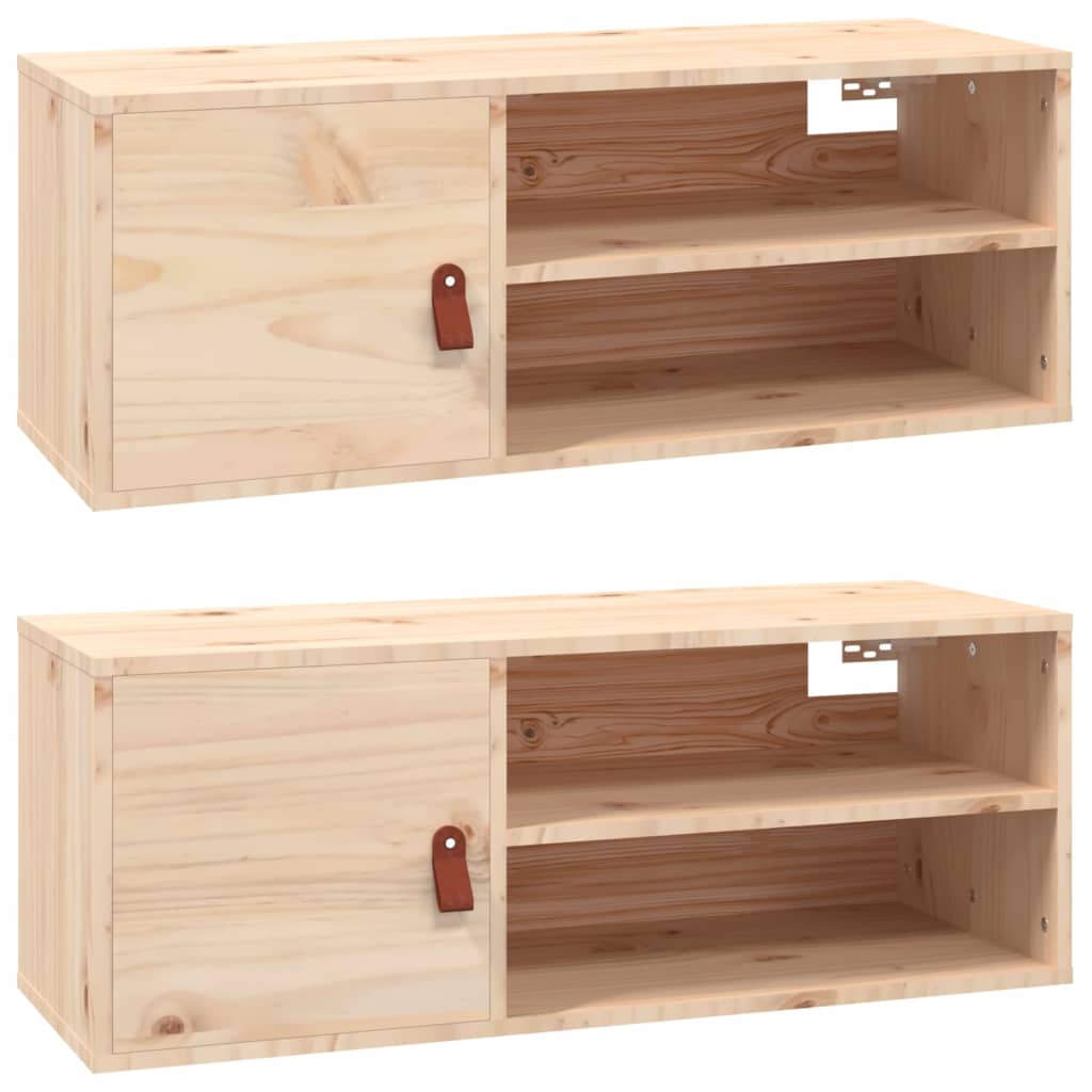 Armoires murales 2 pcs 80x30x30 cm Bois de pin massif - XIOS