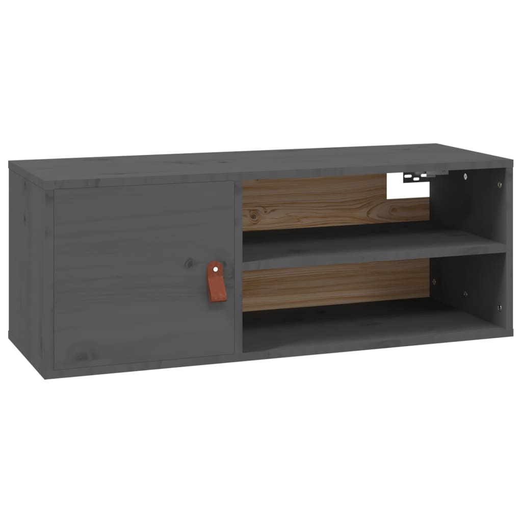 Armoires murales 2 pcs Gris 80x30x30 cm Bois de pin massif - XIOS
