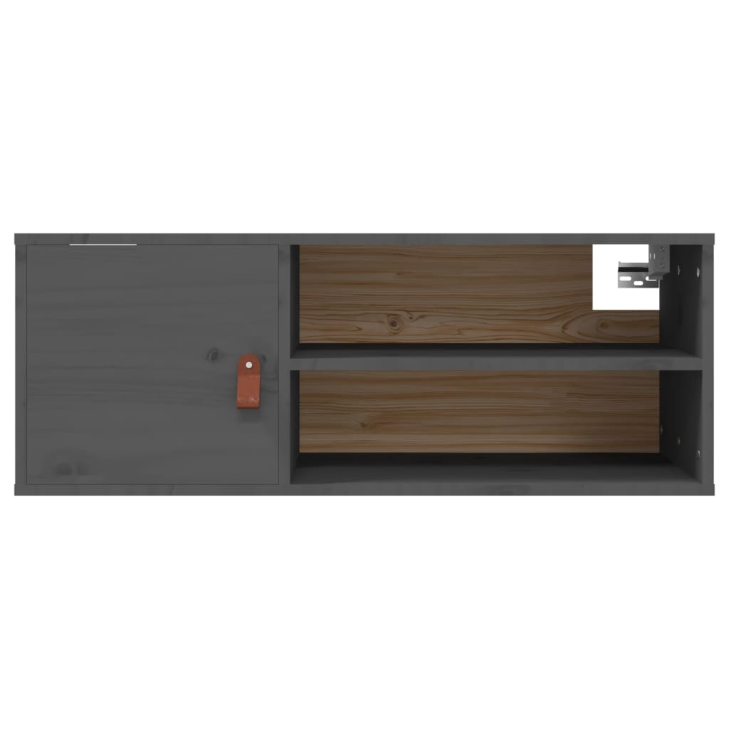 Armoires murales 2 pcs Gris 80x30x30 cm Bois de pin massif - XIOS