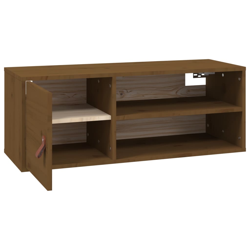 Armoire murale Marron miel 80x30x30 cm Bois de pin massif - XIOS