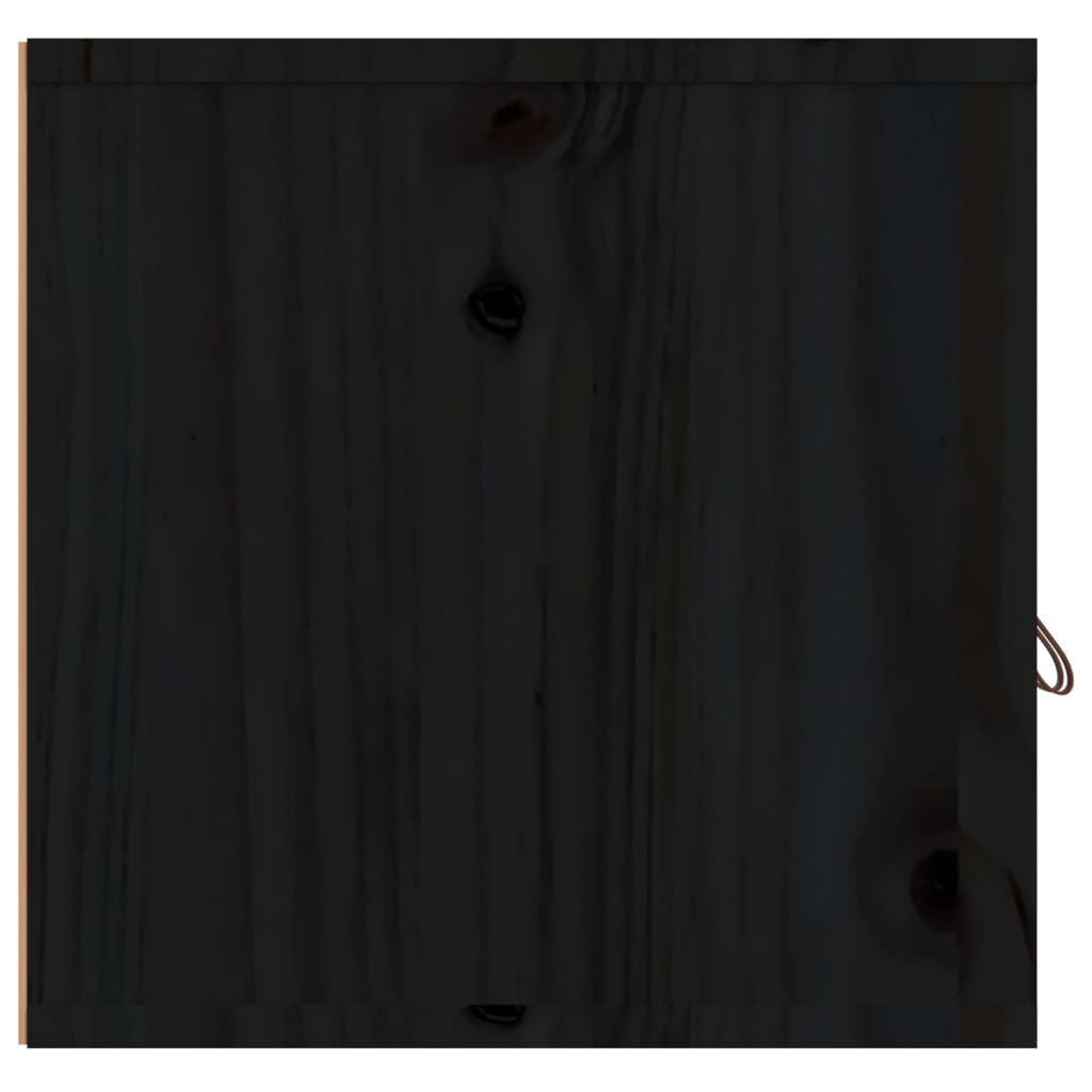 Armoire murale Noir 80x30x30 cm Bois de pin massif - XIOS