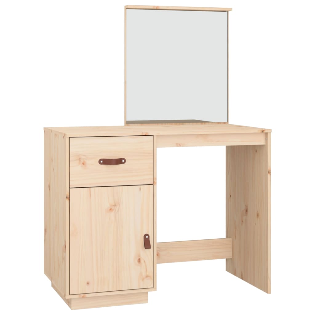 Coiffeuse 95x50x134 cm Bois de pin massif Coiffeuses vidaXL