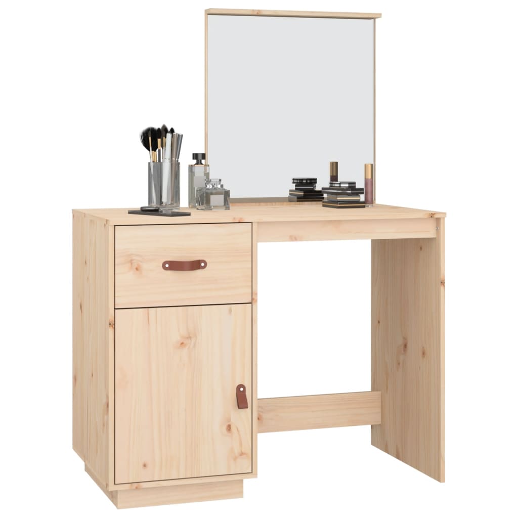Coiffeuse 95x50x134 cm Bois de pin massif Coiffeuses vidaXL