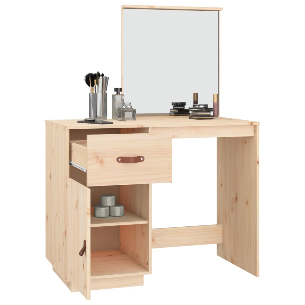 Coiffeuse 95x50x134 cm Bois de pin massif Coiffeuses vidaXL