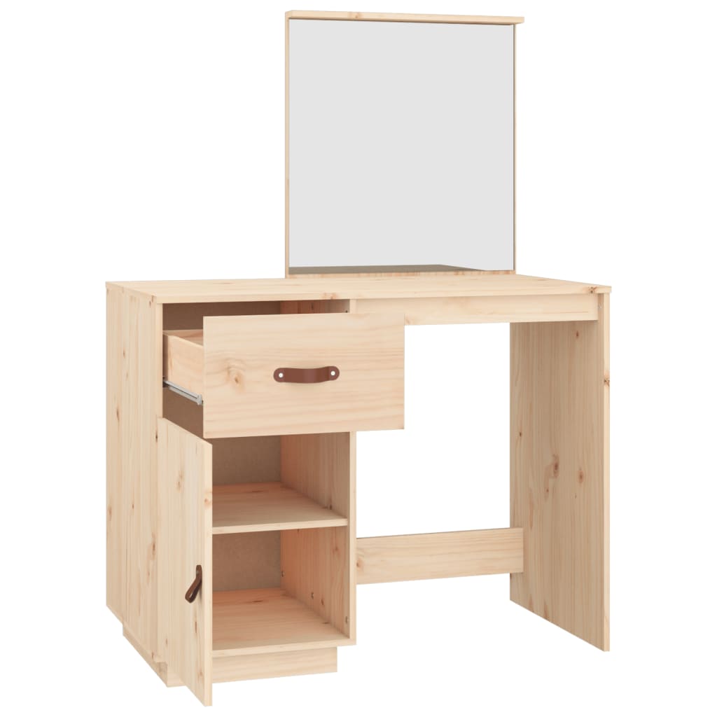 Coiffeuse 95x50x134 cm Bois de pin massif Coiffeuses vidaXL