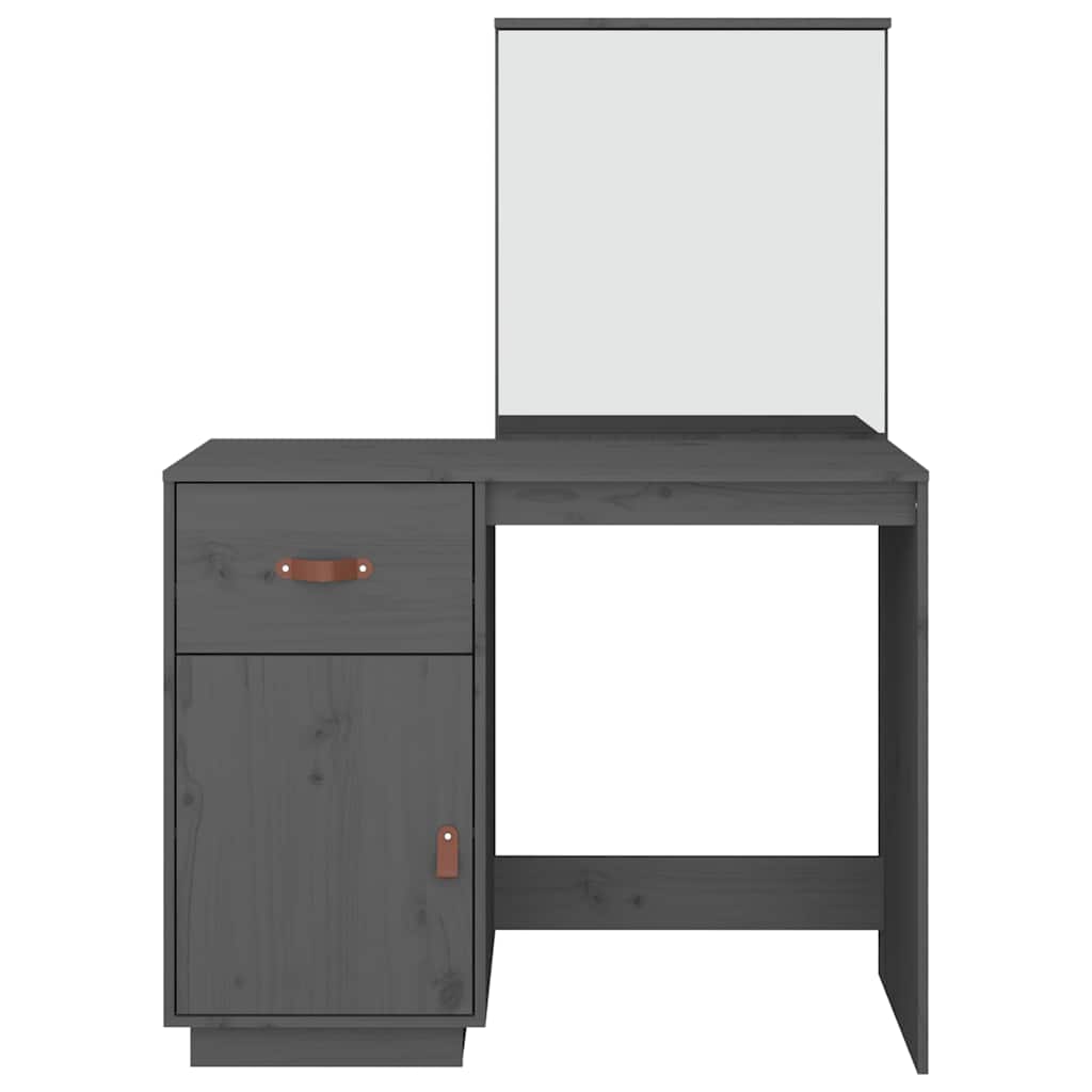 Coiffeuse Gris 95x50x134 cm Bois de pin massif - XIOS
