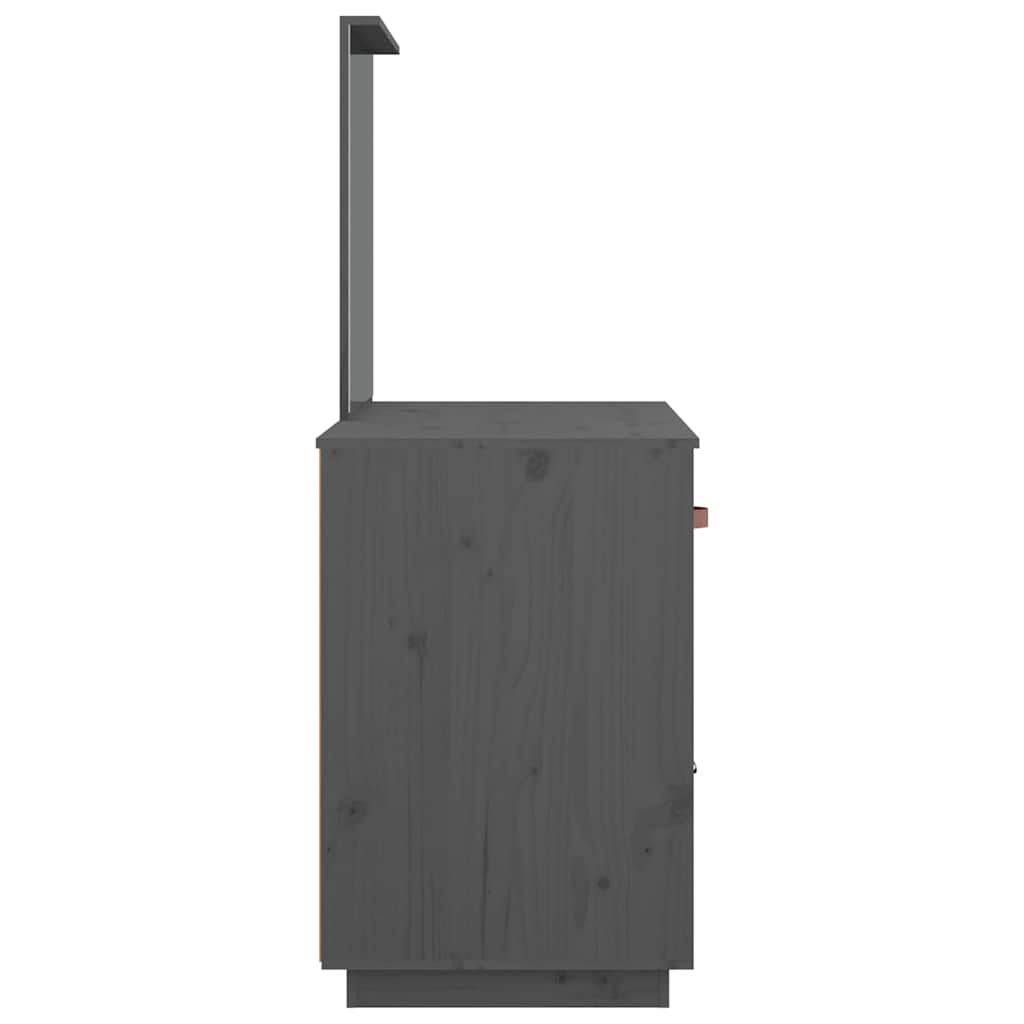 Coiffeuse Gris 95x50x134 cm Bois de pin massif - XIOS