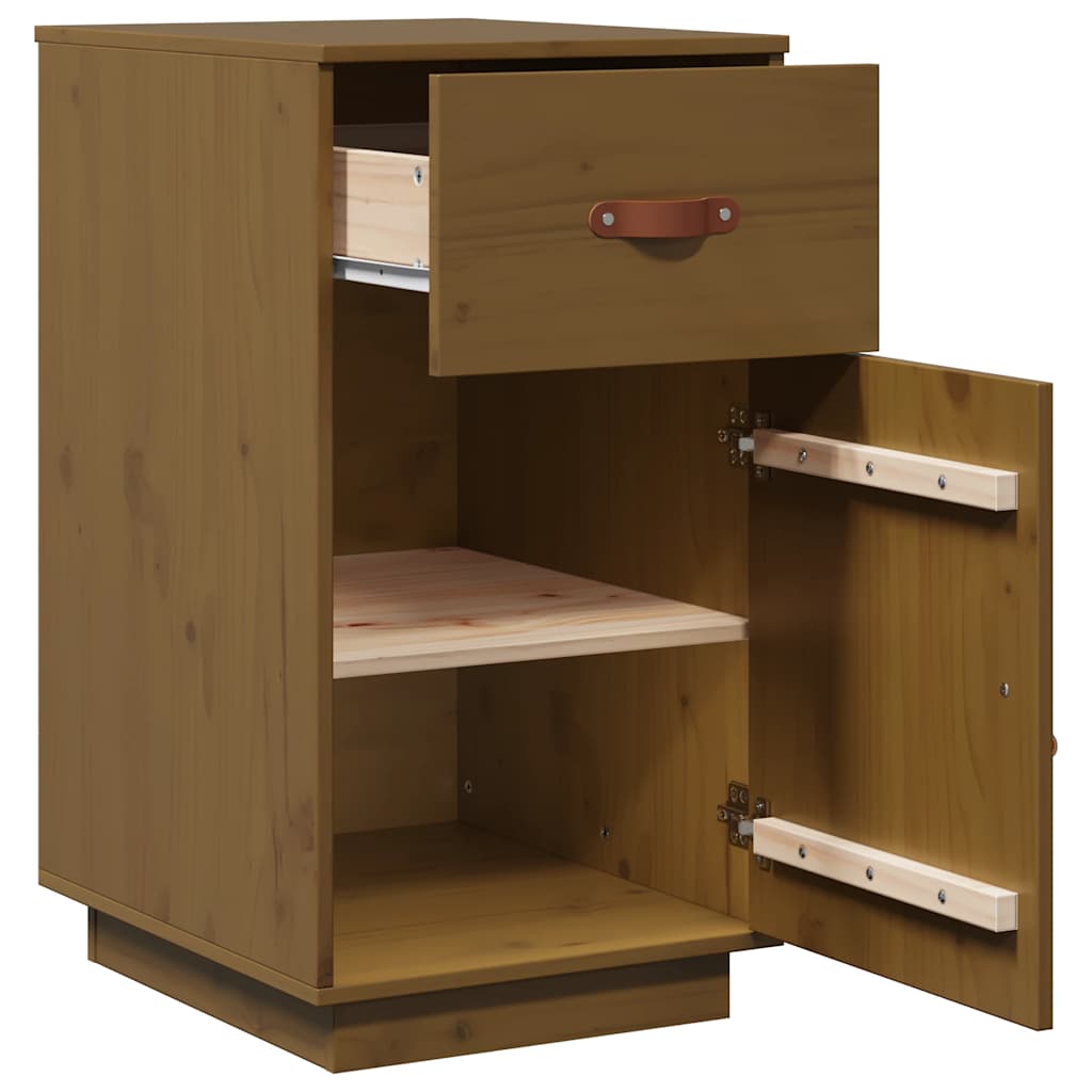 Armoire de bureau Marron miel 40x50x75 cm Bois massif de pin - XIOS