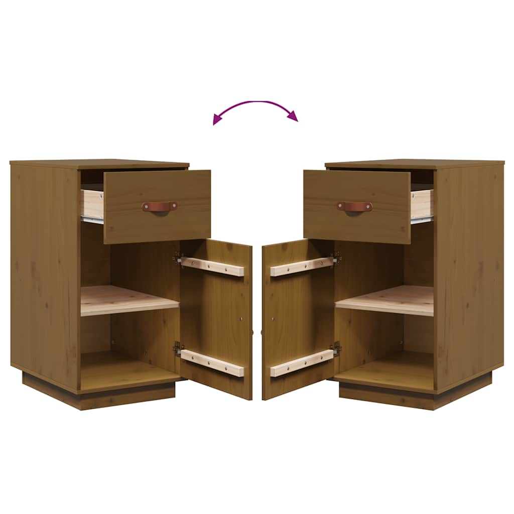 Armoire de bureau Marron miel 40x50x75 cm Bois massif de pin - XIOS