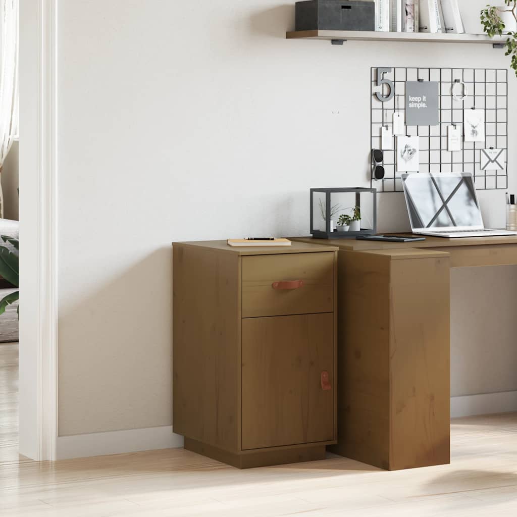 Armoire de bureau Marron miel 40x50x75 cm Bois massif de pin - XIOS