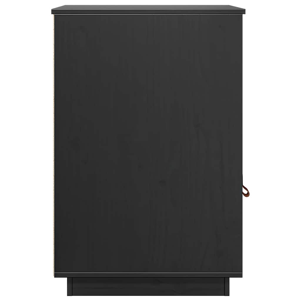 Armoire de bureau Noir 40x50x75 cm Bois massif de pin