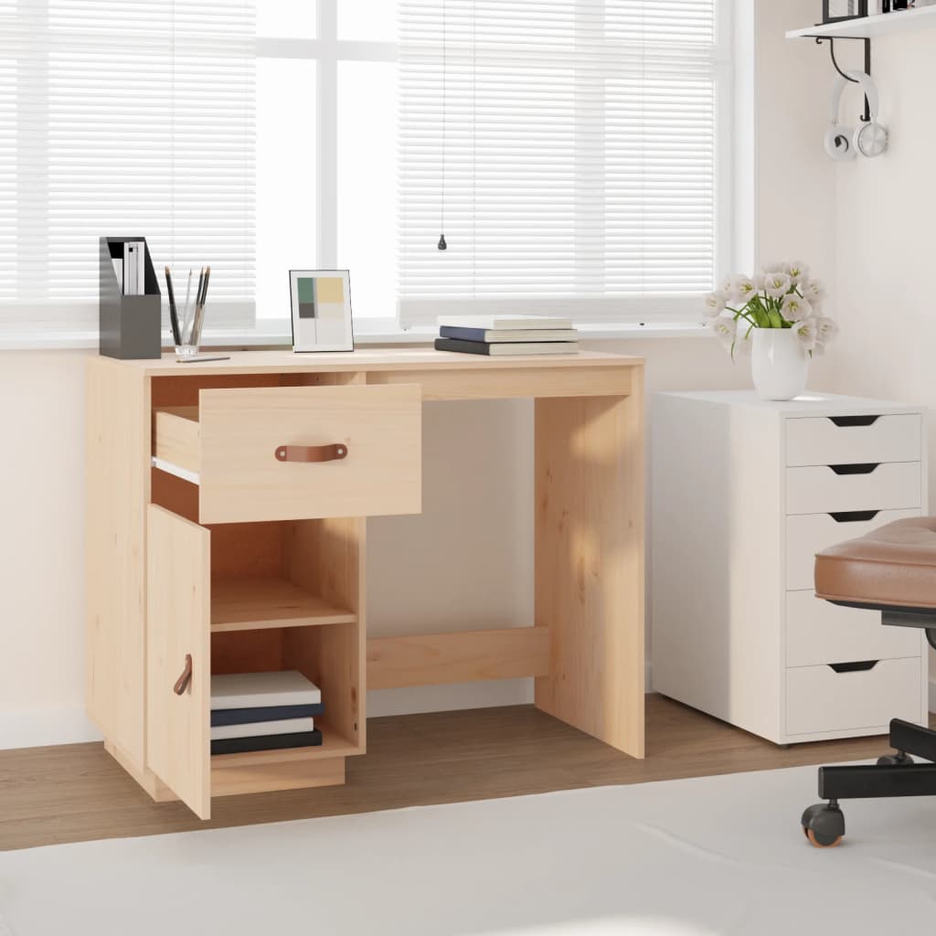 Bureau 95x50x75 cm Bois massif de pin Bureaux vidaXL
