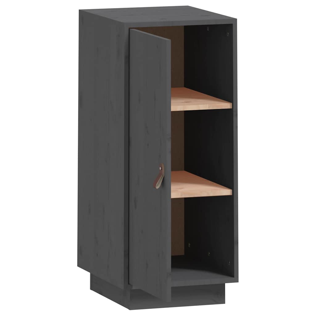 Buffet Gris 34x40x75 cm Bois massif de pin - XIOS