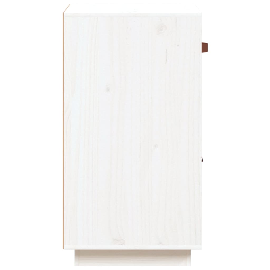 Buffet Blanc 34x40x75 cm Bois massif de pin - XIOS