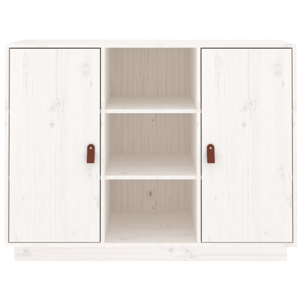 Buffet Blanc 100x40x75 cm Bois massif de pin - XIOS