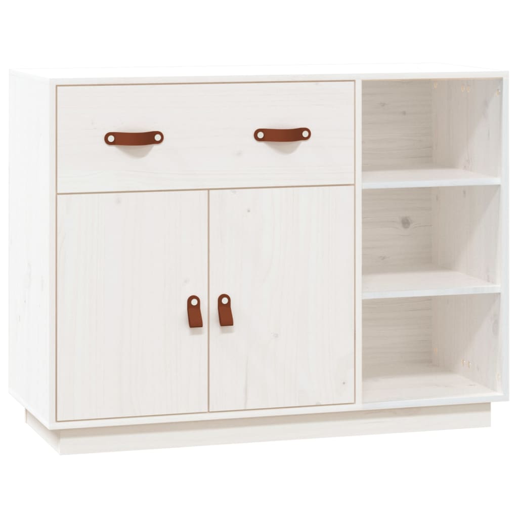 Buffet Blanc 98,5x40x75 cm Bois massif de pin - XIOS