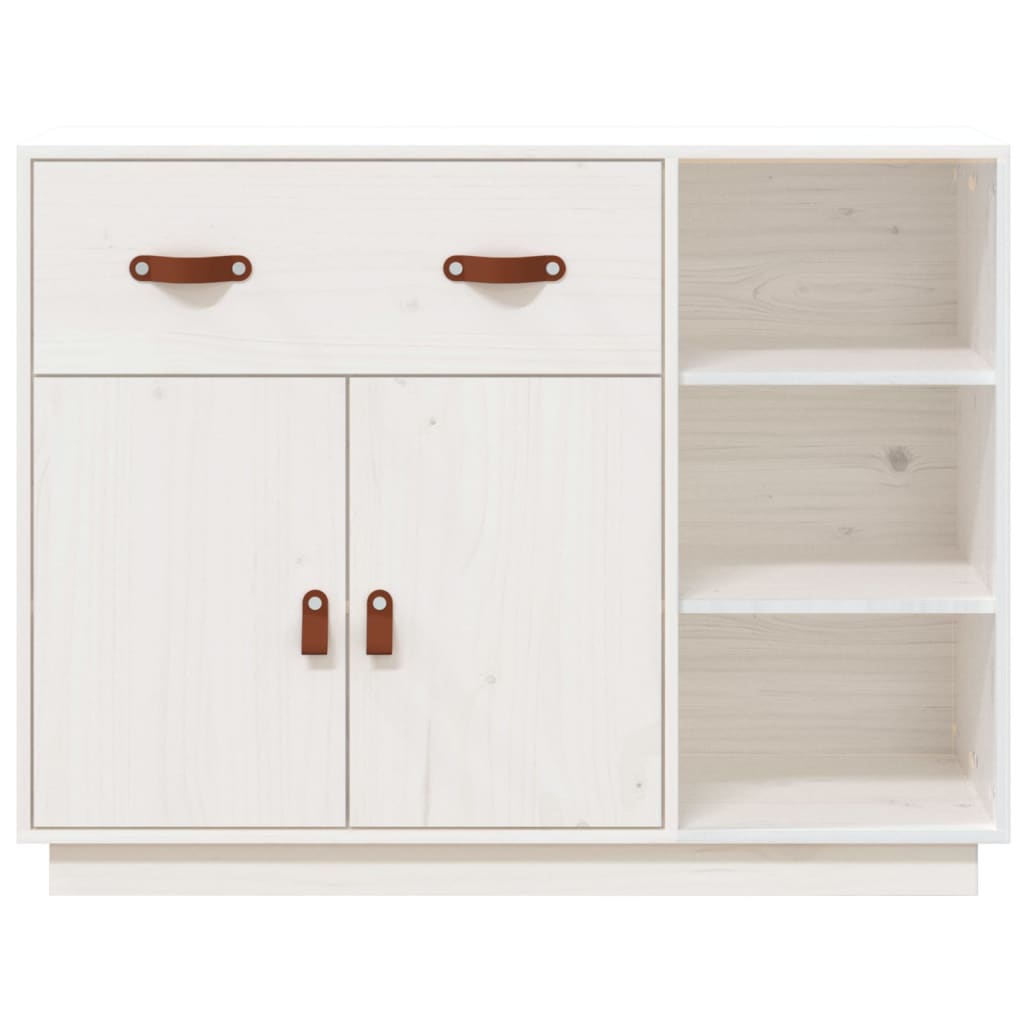 Buffet Blanc 98,5x40x75 cm Bois massif de pin - XIOS
