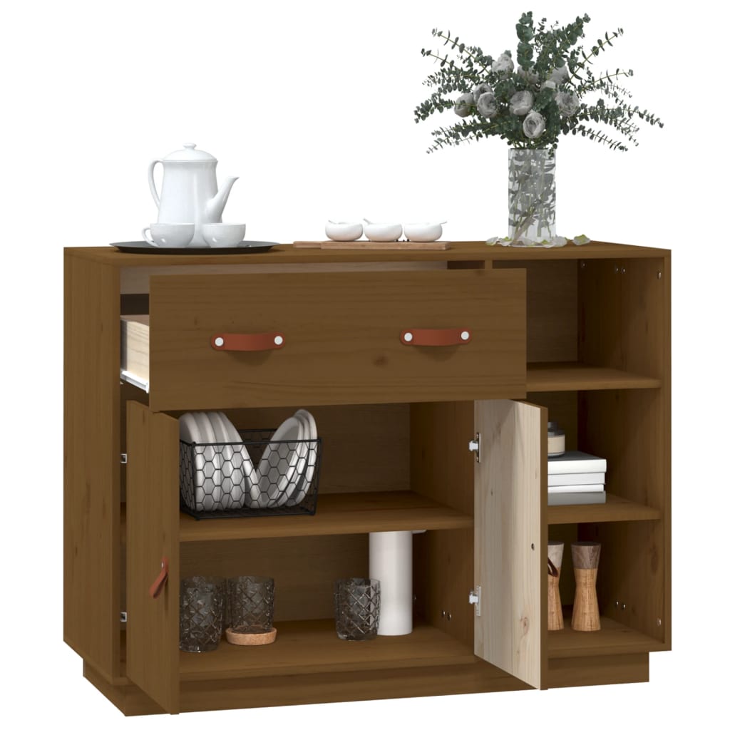 Buffet Marron miel 98,5x40x75 cm Bois massif de pin - XIOS