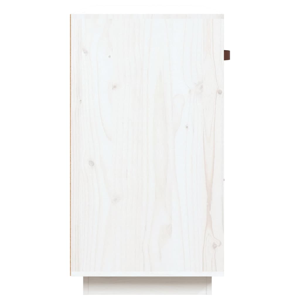 Buffet Blanc 100x40x75 cm Bois massif de pin - XIOS