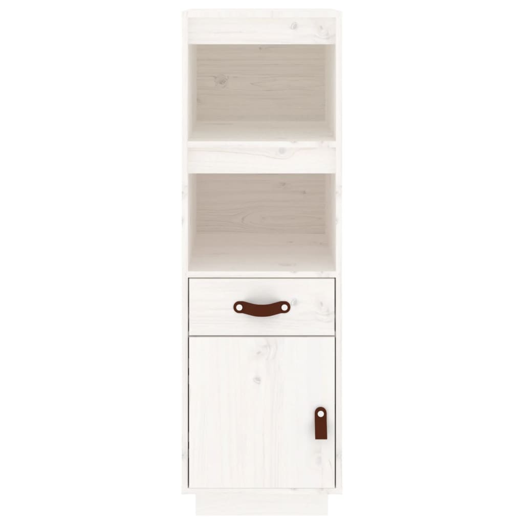 Buffet haut Blanc 34x40x108,5 cm Bois massif de pin - XIOS