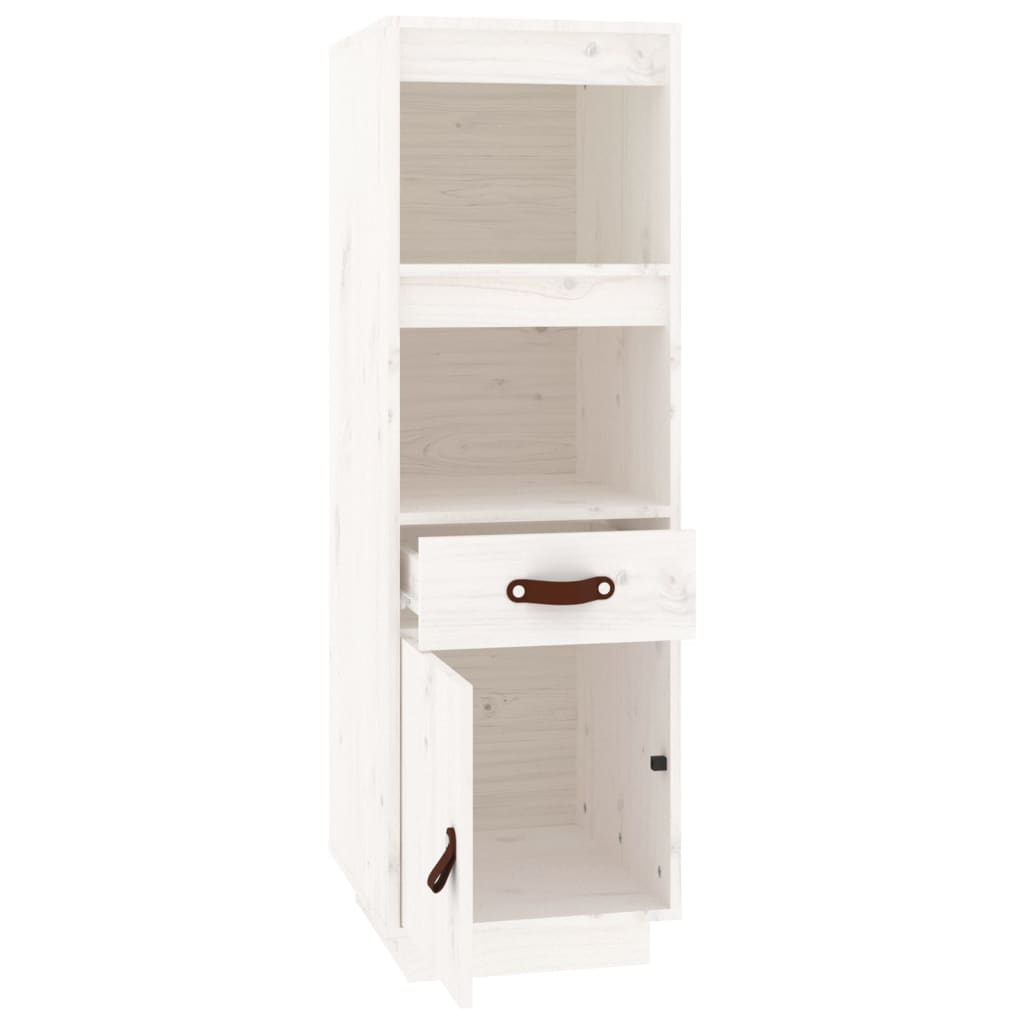 Buffet haut Blanc 34x40x108,5 cm Bois massif de pin - XIOS