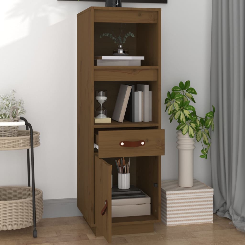 Buffet haut Marron miel 34x40x108,5 cm Bois massif de pin - XIOS