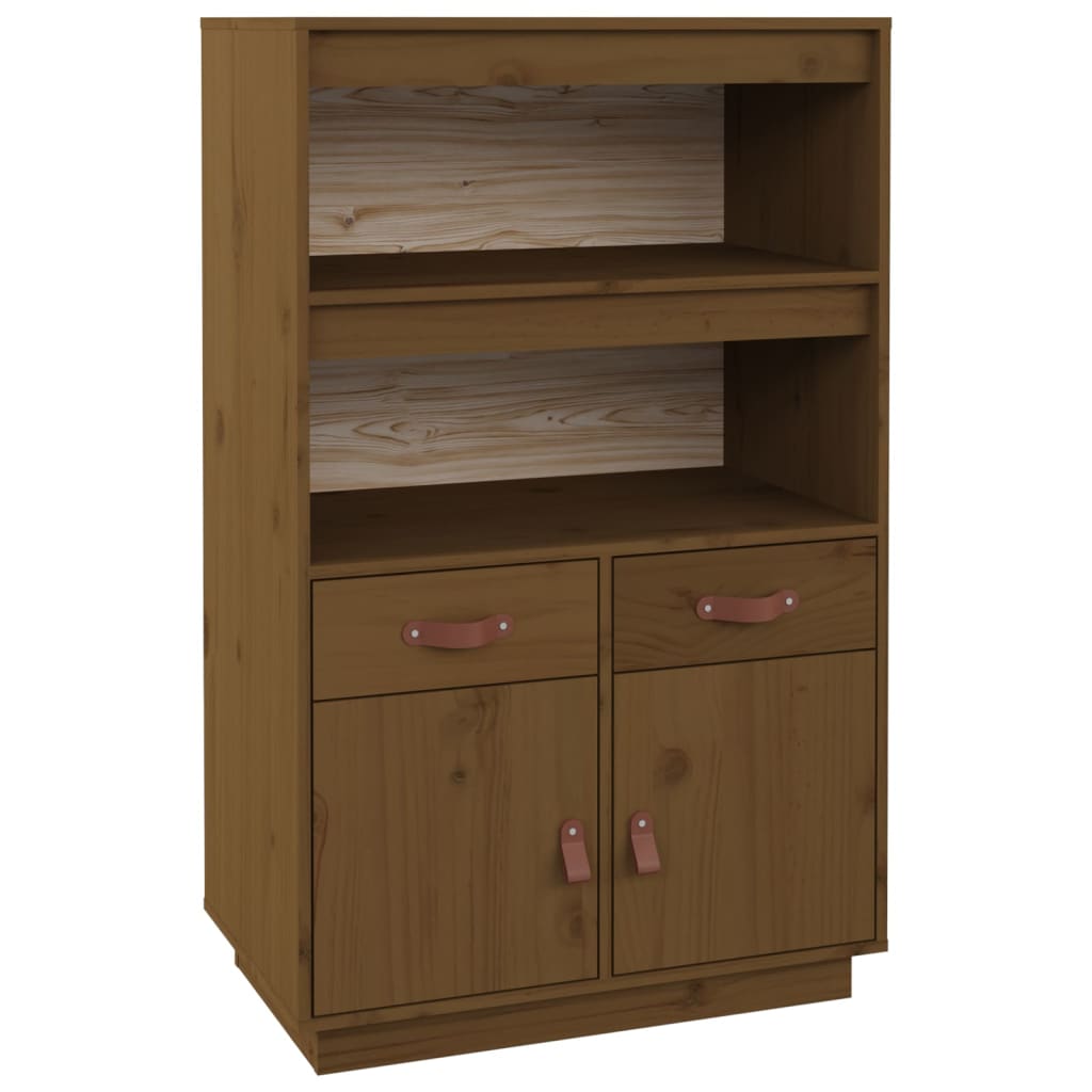 Buffet haut Marron miel 67x40x108,5 cm Bois massif de pin - XIOS
