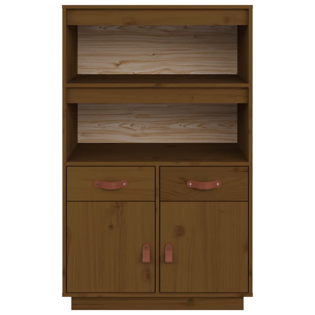 Buffet haut Marron miel 67x40x108,5 cm Bois massif de pin - XIOS