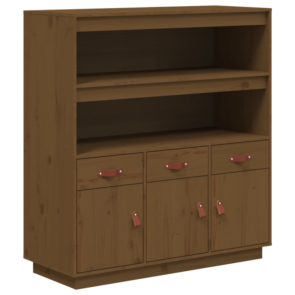 Buffet haut Marron miel 100x40x108,5 cm Bois massif de pin - XIOS