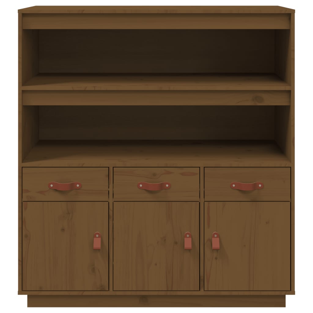 Buffet haut Marron miel 100x40x108,5 cm Bois massif de pin - XIOS