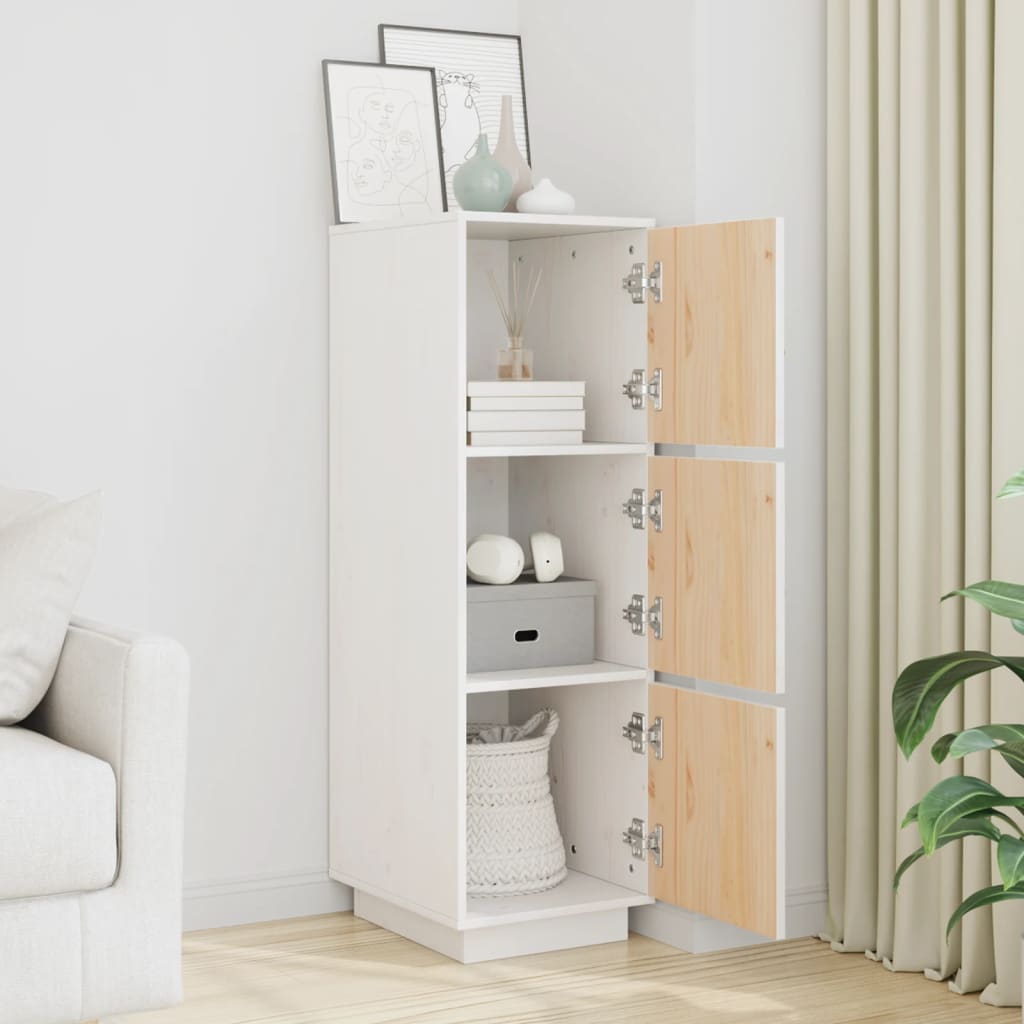 Buffet haut Blanc 34x40x108,5 cm Bois massif de pin Buffets & bahuts vidaXL