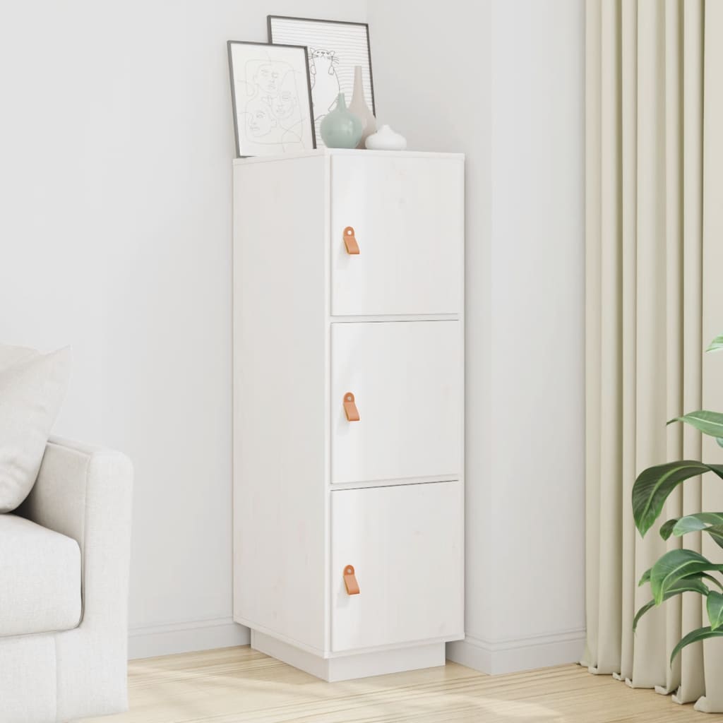 Buffet haut Blanc 34x40x108,5 cm Bois massif de pin Buffets & bahuts vidaXL
