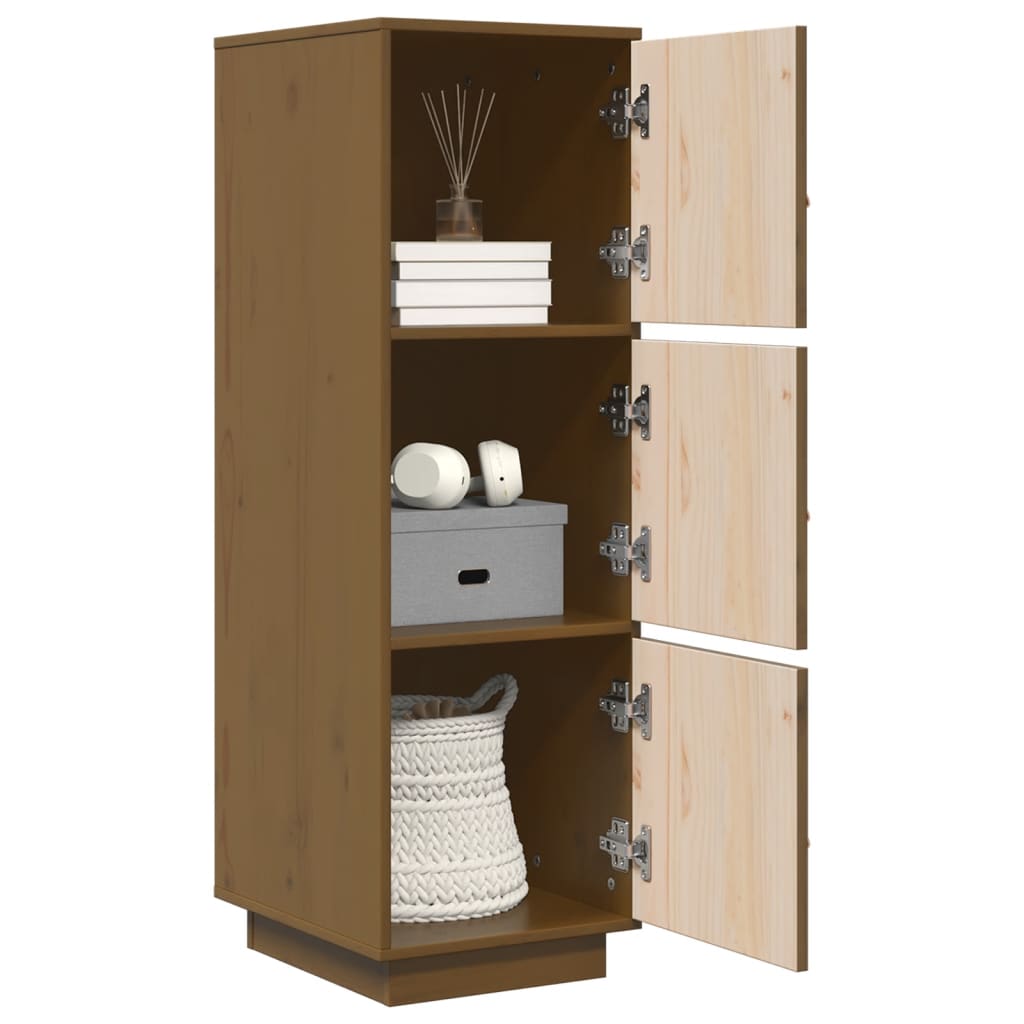 Buffet haut Marron miel 34x40x108,5 cm Bois massif de pin - XIOS