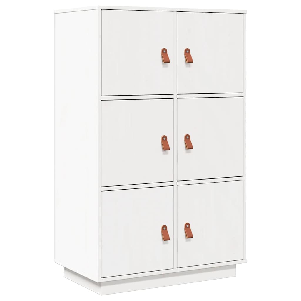 Buffet haut Blanc 67x40x108,5 cm Bois massif de pin Buffets & bahuts vidaXL