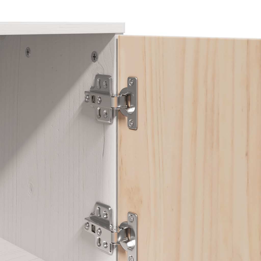 Buffet haut Blanc 67x40x108,5 cm Bois massif de pin Buffets & bahuts vidaXL